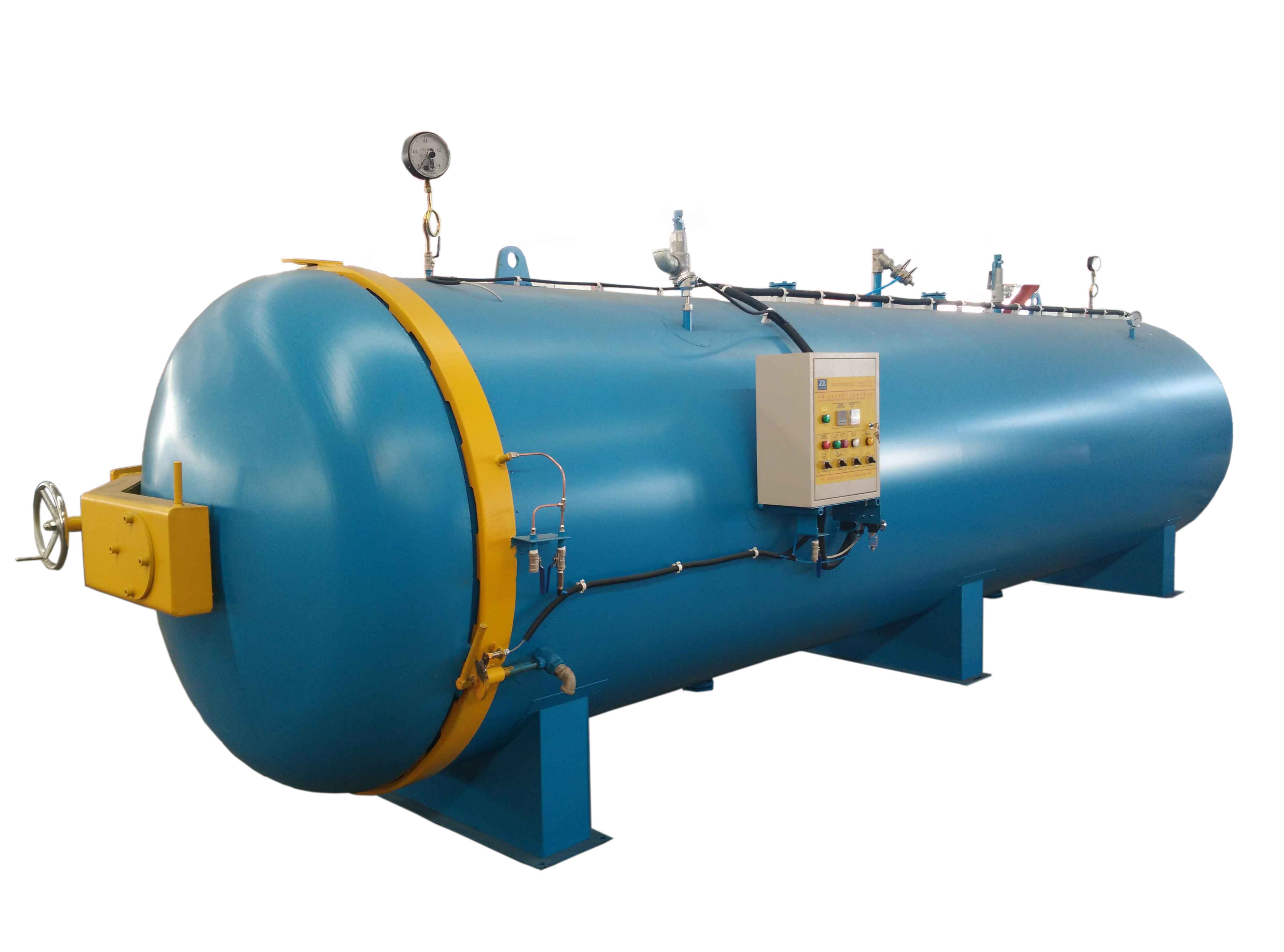 <b>硫化罐適用于橡膠、輪胎翻新、膠輥、膠管、膠囊、膠鞋、膠帶、膠板、管道等產(chǎn)品硫化，無(wú)錫雷特石化重工裝備有限公司以成熟的技術(shù)，先進(jìn)的生產(chǎn)設備設計制選大型硫化罐、立式硫</b>